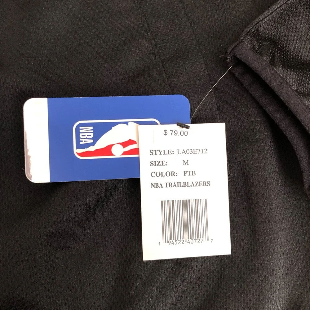 NWT Portland Trail Blazers zip up long sleeve track jacket Trailblazers medium - Picture 3 of 12